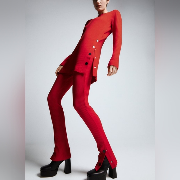 Zara Limited Edition Long Rib Top - Picture 2 of 8